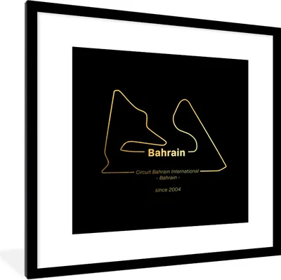 Produktbild von MuchoWow® Gerahmtes Poster Bahrain - Formel 1 - Rennstrecke 40x40 cm - Poster mit Schwarzem Bilderrahmen Wandposter Rahmen Foto Bilder - Poster - Plakat im Rahmen