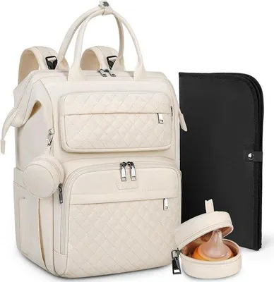 Produktbild von Windelrucksack - Baby-Tasche - Babyartikel - Inklusive Wickelauflage - Multifunktional - Nicht spezifiziert