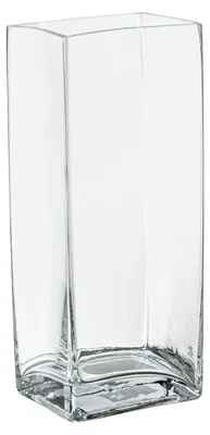 Glas-Tafelvaas, transparent, rechteckig, 10x8x25 cm