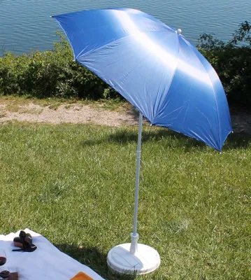 Produktbild von Sonnenschirm 061 blau Batik 1,6 m, höhe 1,9 m Strandschirm
