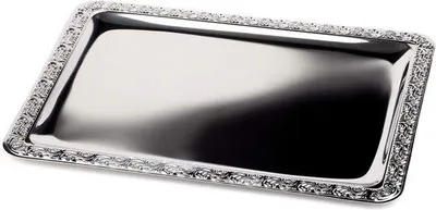 Image de Plateau rectangulaire en acier inoxydable 63,5 x 44,5 cm