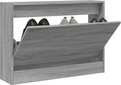 Produktbild von "2026 Promotion" Schuhschrank, moderner Schuhkommode, Grau Sonoma 80x21x57 cm Holzwerkstoff - Schuhregale CC30102