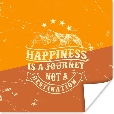Produktbild von MuchoWow® Poster Jahrgang - Berg - Text 50x50 cm - Wohnzimmerdekoration