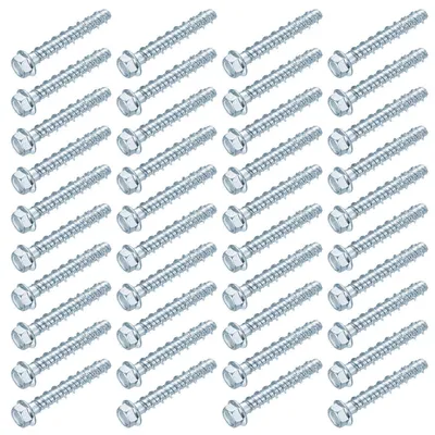 Immagine prodotto di Viti per calcestruzzo M6 x 50 mm, testa esagonale, zincate, con rondella, confezione da 40 pezzi