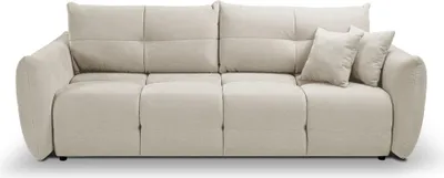 Produktbild von Sofa MODA mit Schlaffunktion, Schlafsofa, Wohnzimmersofa, Couch, Soffa, Bettsofa, Chenille-Stoff – Beige WIND 05