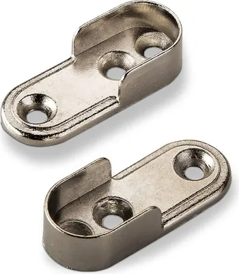 Produktbild von 1 Paar Schrankrohrlager für Ovale Schrankrohre 30 x 15 mm zum Anschrauben an Schrankinnenseiten Kleiderstangenhalter Schrankrohrträger Kleiderstangenauflager von SOTECH