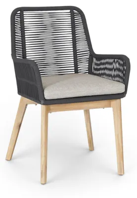 Produktbild von Paduga Dining Gartenstuhl | Anthrazit | Rope | 2er Set