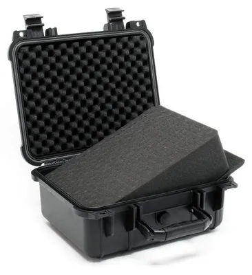 Zdjęcie produktu dla Walizka uniwersalna z pianką - Czarna - 35 x 29,5 x 15 cm - Zawór wyrównujący ciśnienie