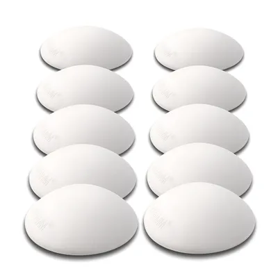 Produktbild von Schramm® SONDERPOSTEN 10 Stück Türpuffer weiß  selbstklebend ø 40mm Wandschutz Türstopper Wandpuffer Türdämpfer