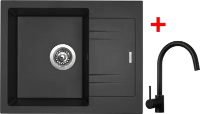 Obrázek produktu pro Sinks LINEA 600 Metalblack + Vitalia černá matná