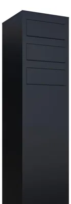 Produktbild von Briefkastenanlage Monolith for Three in Schwarz