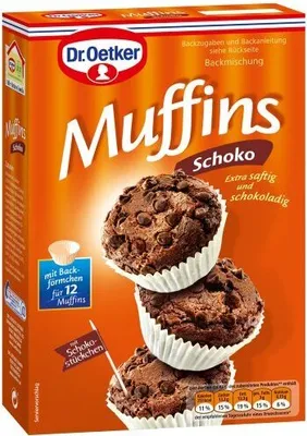 Obrázok produktu pre Dr. Oetker Muffins Schoko, balenie po 4 ks (4 x 335 g)