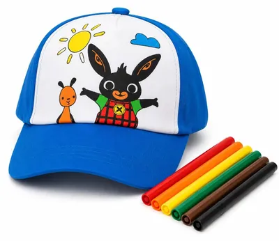 Produktbild von Omgoods – Baseballkappe für Kinder mit verstellbarem Schirm und Stoffstiften