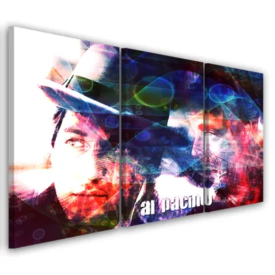 Produktbild von Triptychon auf leinwand rote menschen 120x80 cm Feeby rot wandbild bereit zum aufhängen