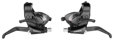 Produktbild von Shimano ST-EF41 – Brems- und Schalthebel Set links und rechts schwarz (3x6) ESTEF41P6AL