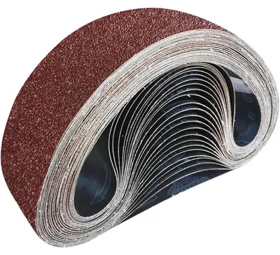 Produktbild von Schleifbänder 50 x 686 mm, 25 Stück, Körnungen 80/120/150/240/320 für Bandschleifer
