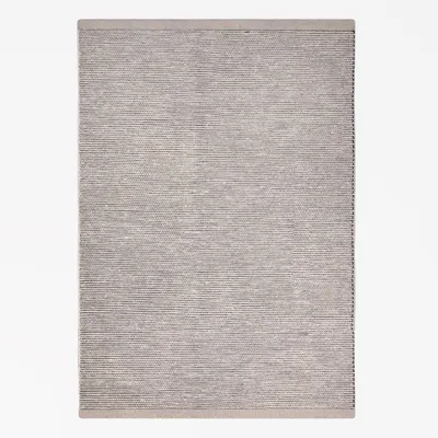Obrázek produktu pro MY-RUG koberec, Roshni, 290x200, vlněný koberec šedočerný, ručně tkaný, přírodní produkt, jednobarevný, strakatý, vlna, obdélníkový tvar