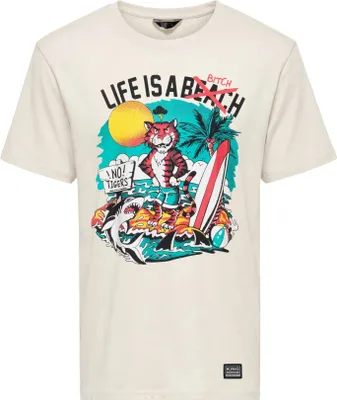 Produktbild von King Kerosin T-Shirt «Life Is A Bitch» offwhite M