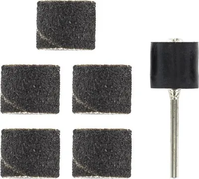 Produktbild von Krick 5 Schleifkappen mittel Zylinderform mit Tragerstift