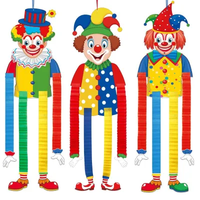 Image de 3 pièces de décoration de clown pour fêtes et carnaval