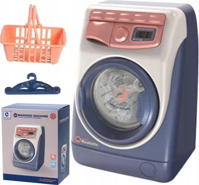 Produktbild von Spielzeug-Waschmaschine mit Ton, Licht und Wasser – AGD Spielzeug 3CE