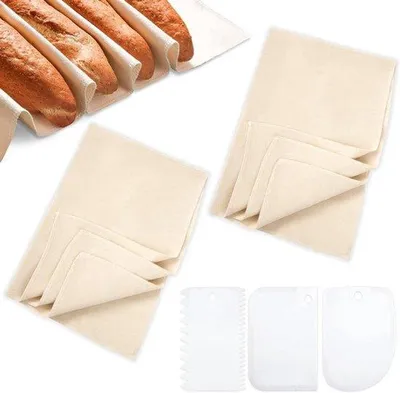 Produktbild von Professionelles Backtuch aus Naturwolle - ungewaschtes Baumwolltuch - Backtuch aus Baumwolle - professionelles Bäckertuch aus Baumwolle
