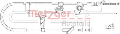 Produktbild von METZGER Handbremsseil Seilzug Feststellbremse für FIAT Sedici (FY) Hinten Links 17.5061