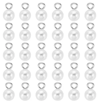 Kunstperlen-Anhänger, 100 Stück, 8 mm, DIY Schmuckzubehör