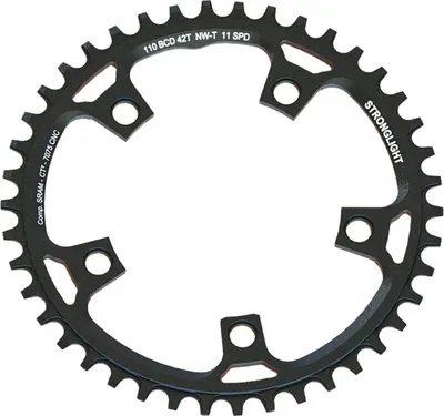Produktbild von Stronglight Kettenbl.Gravel Red/Force 7075 T6 110Mm 5 Arm 42 Z.