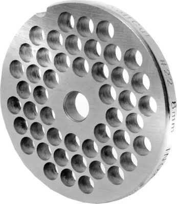 Zdjęcie produktu dla Tarcza do mielenia mięsa, perforowana tarcza wykonana ze stali nierdzewnej rozmiar 22 z otworem 8,0 mm firmy WOLFCUT