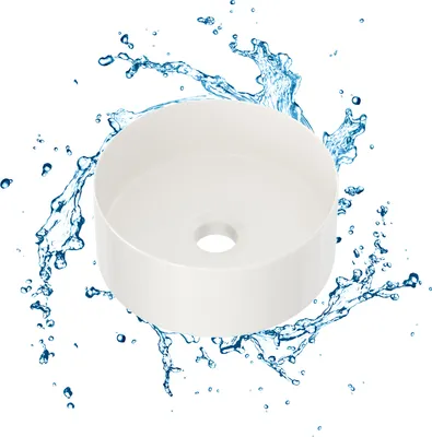 Produktbild von Waschbecken Klein Aufsatzwaschbecken Rund Handwaschbecken 31 cm Weiß