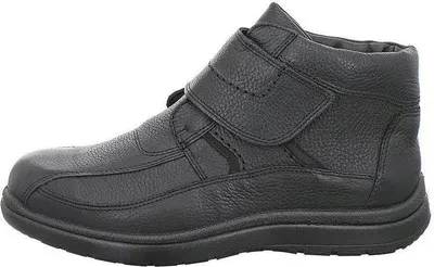 Produktbild von Jomos Herren Stiefeletten Schwarz mit schlichter Optik, Klettverschluss und flacher Sohle