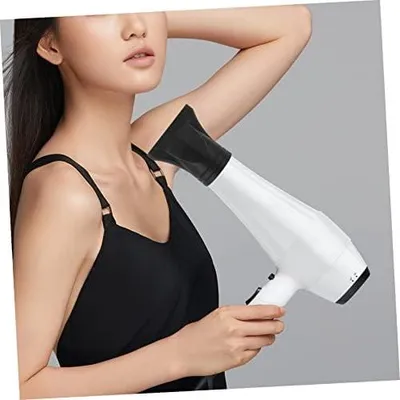 Produktbild von 3 schwarze Haartrocknerdüsen aus Kunststoff als Ersatz-Diffusoren für Friseursalons und zum Styling, hitzebeständig und leicht