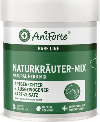Produktbild von AniForte Barf Naturkräuter Mix für Hunde 250 g - Unterstützt Verdauung & Immunsystem, natürliche Kräuter für Hunde als perfekter Barf Zusatz