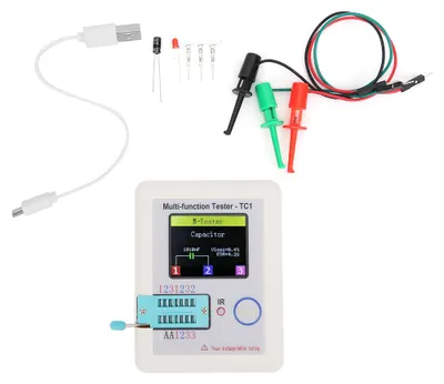 Obrázok produktu pre Multifunkčný tester tranzistorov 1,8-palcový TFT displej LCR-TC1 pre kondenzátorové diódy