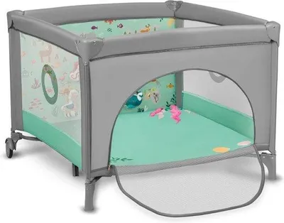 Obrázok produktu pre Cestovná postieľka pre bábätko 100 x 100 cm, sivá