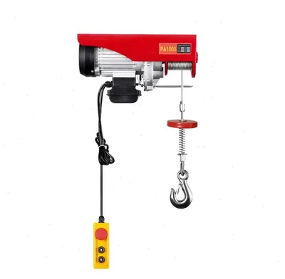 Produktbild von Elektrische Winde - Kettenzug - 1000 kg Tragkraft - 1600 W - 220 V - Sicherheitsbremse - IP40 - Eisen & Aluminium - Rot