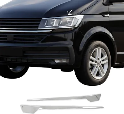 Image de Baguettes de Phare Avant pour VW T6.1 Transporter tout 2019-2024 inoxy chromé