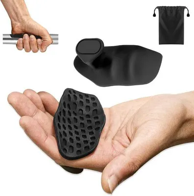 Produktbild von Schwarze Antirutsch Gewichthebergreife 2er Set