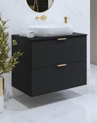 Image de Meuble sous lavabo 80 cm Eureka - noir