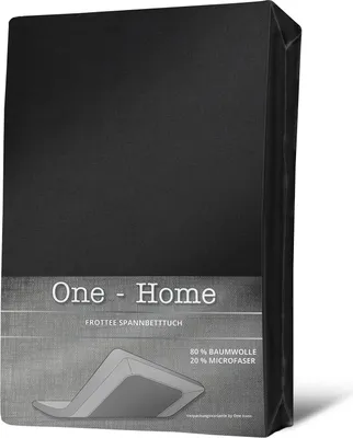 Produktbild von Spannbettlaken FROTTEE 90x200 cm - 100x200 cm schwarz Spannbetttuch Bettlaken
