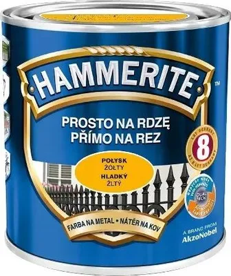 Produktbild von Hammerite Rostschutzfarbe 0,7 l Gelb Hochglanz, Korrosionsschutz und Schutz für Metall