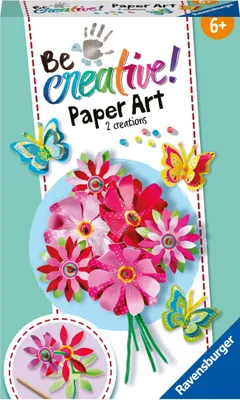 Produktbild von Ravensburger 23678 BeCreative Paper Art Blumen & Schmetterlinge, DIY für Kinder ab 6 Jahren