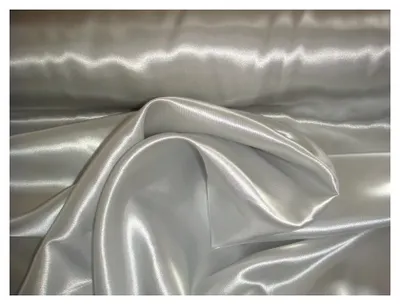 Produktbild von Satin Meterware (Silber) für Deko, Basteln, Kleidung 150cm breit UNI