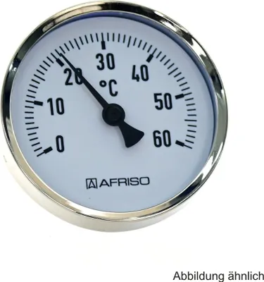 Produktbild von AFRISO Bimetall-Thermometer BiTh80ST 0/60°C Ø80 x 40 mm, 63865
