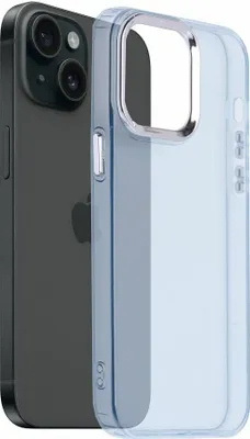 Produktbild von Pearl Handyhülle mit transparentem Design kompatibel mit iPhone 16 Pro Hellblau