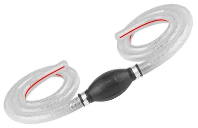 Productafbeelding van Handpomp voor brandstof - 2 x slang 12 mm x 1 m + pompbal