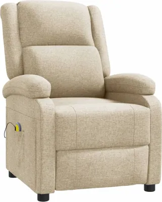 Imagen del producto de Sillón de masaje, color crema, tapizado en tela