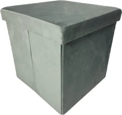 Produktbild von BEGRYF Aufbewahrungsbox Hellgrau 38x38x37 cm Samt Faltbox mit Deckel Ordnungsbox für Decken Spielzeug und Zubehör