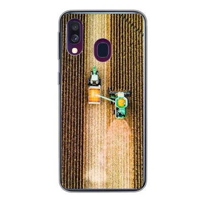Produktbild von MuchoWow® Handyhülle Schutzhülle Hülle für Samsung Galaxy A40 Traktor - Feld - Land - Bauernhof - Ernte Silikon Softcase Handy Hülle - Handy-Tasche